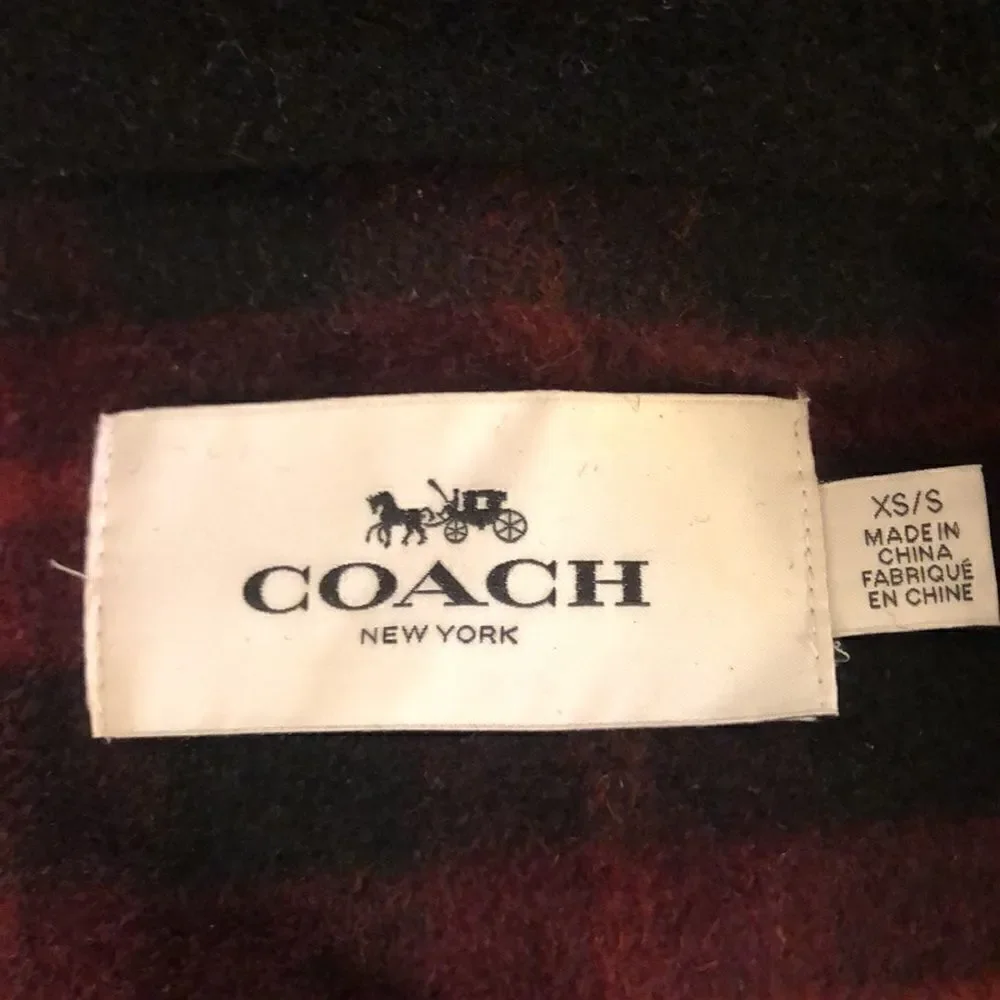 COACH CAPE w/DETACHABLE HOOD Wm Sz XS/S, RN 132154, Black Oversized NEW